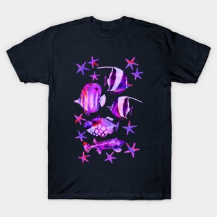 underwater paradise purple T-Shirt